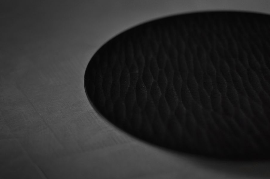 手感水紋圓盤_黑色生漆 