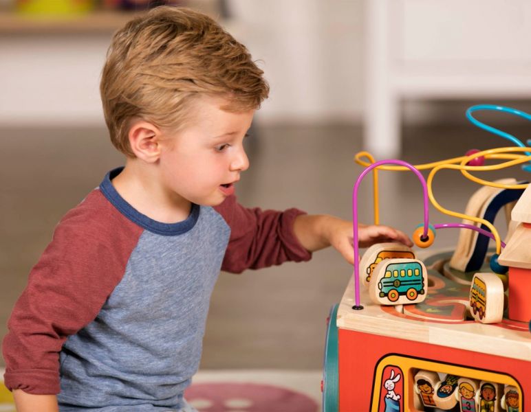 美國 B.Toys 快樂角大學城 美國B.Toys,科育,感統教具,快樂角大學城,翻轉字母積木,木製教具