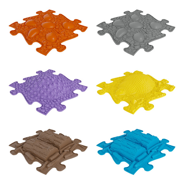 MUFFIK 觸覺探索步道-皇家 拼圖型地墊, 幼兒觸覺地墊, 觸覺感官發展, 感統遊戲墊, 感統訓練器材, 職能治療推薦, 平衡發展玩具, 感官探索, 兒童體能訓練, MUFFIK地墊