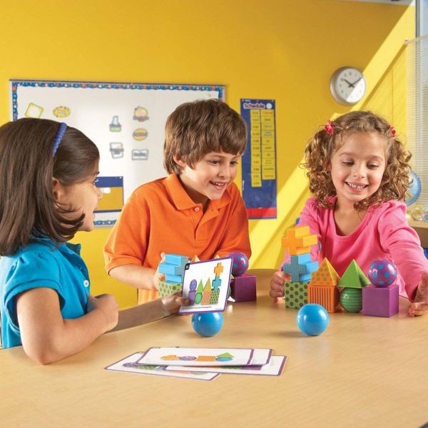 美國Learning Resources 模仿建築師 模仿建築師,幼兒拼搭積木,兒童空間學習玩具,創意建築遊戲,立體拼搭積木,幼兒建築玩具,STEAM學習玩具,學前教育積木,親子互動桌遊,兒童幾何概念玩具