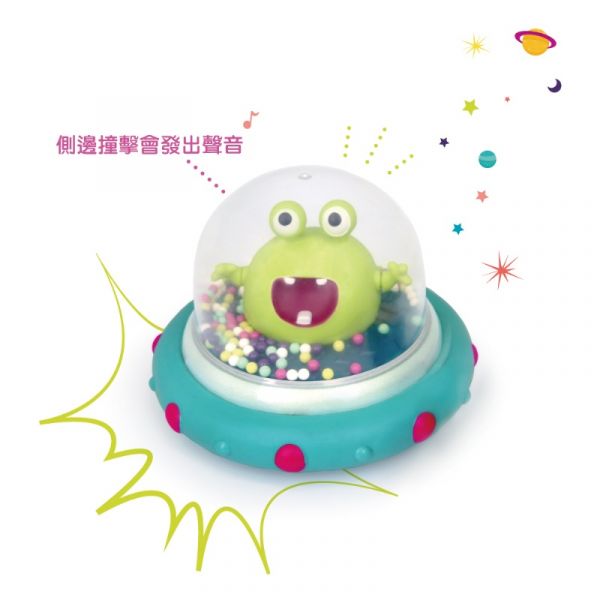 美國B.toys 迴轉遙控車-呱呱撞火星(顏色隨機出貨) 美國B.toys,迴轉遙控車,呱呱撞火星,幼兒遙控車,聲光效果刺激