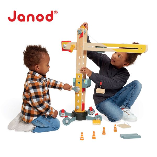 【法國Janod】城市冒險-起重機 起重機,兒童起重機