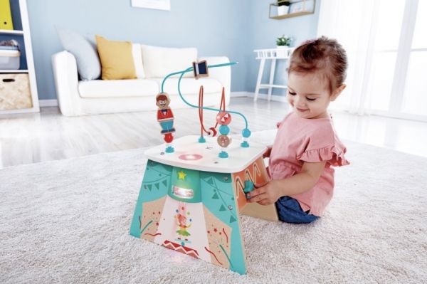 Hape多功能小丑馬戲團繞珠台 精細動作,空間認知,積木串珠