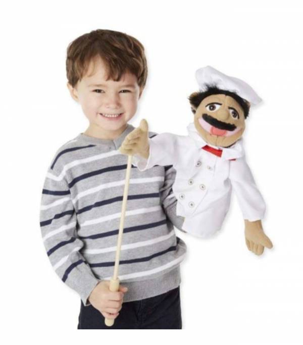 美國Melissa & Doug廚師大嘴偶 廚師,大嘴偶,手偶,教具,Melissa & Doug,扮演角