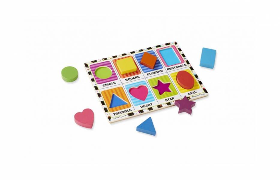 美國 Melissa & Doug 厚片拼圖-形狀 厚片拼圖,認識形狀,美國Melissa & Doug,拼圖教具