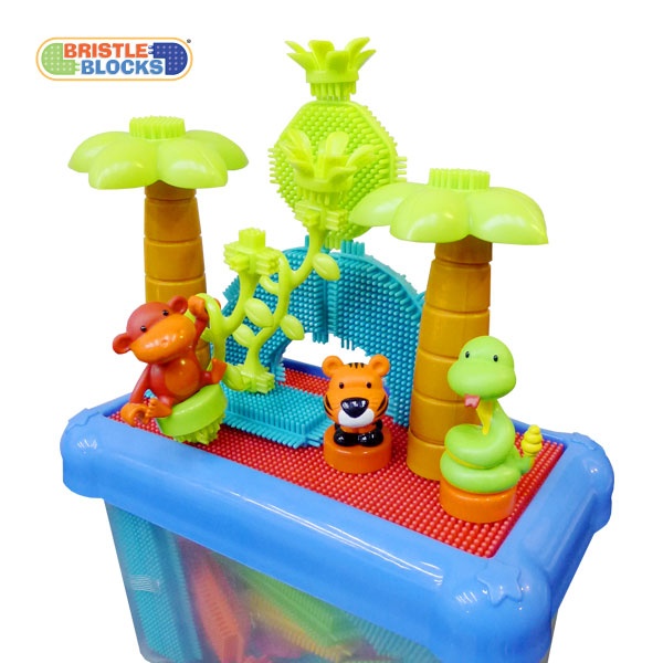 美國B.Toys鬃毛積木_叢林冒險Battat系列(58PCS) 美國B.Toys,鬃毛積木,博客來,科育,感覺統合,幼兒教具,叢林冒險