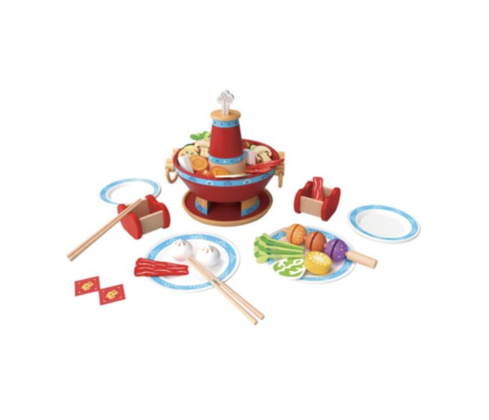 Classic World 紫禁祥雲火鍋 Classic World 火鍋組, 兒童火鍋玩具, 飲食文化學習, 木製扮家家酒, 火鍋角色扮演, 幼兒餐桌遊戲, 食育玩具, 故宮聯名玩具, 兒童角色扮演, 廚房玩具
