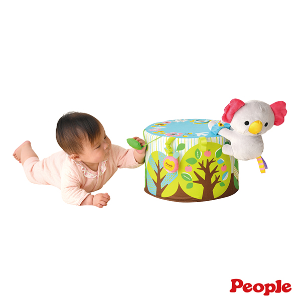 日本People 全身運動圓柱遊戲椅(附無尾熊玩偶) 嬰兒遊戲椅, 感官發展玩具, 幼兒運動玩具, 爬行訓練椅, 0-2歲寶寶玩具, 幼兒五感發展, 全身運動椅, 感統訓練, 兒童體能發展, 無尾熊音樂玩具