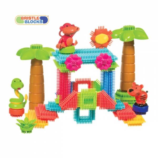 美國B.Toys鬃毛積木_叢林冒險Battat系列(58PCS) 美國B.Toys,鬃毛積木,博客來,科育,感覺統合,幼兒教具,叢林冒險