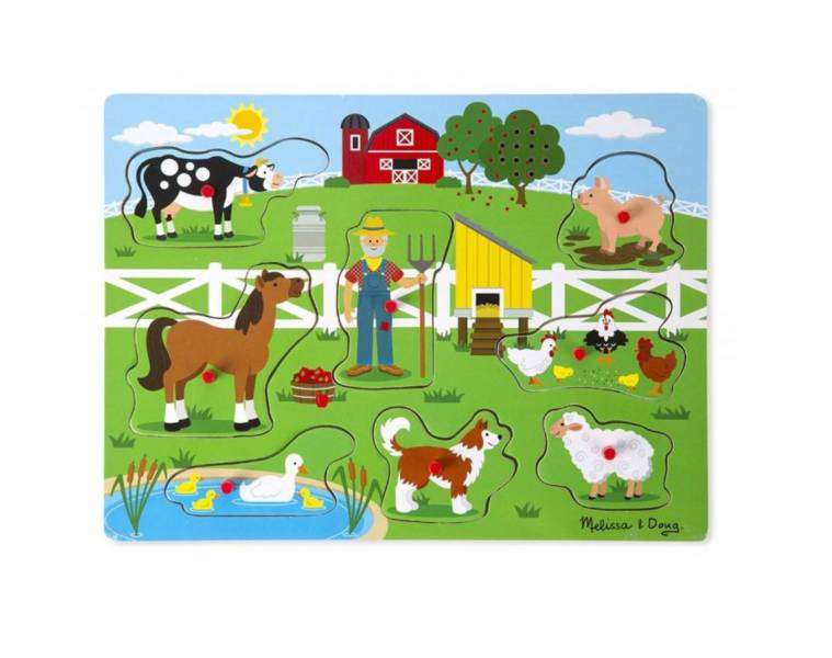 美國Melissa & Doug 聲音積木-農場 聲音積木,農場,Melissa & Doug,教具,王老先生有塊地