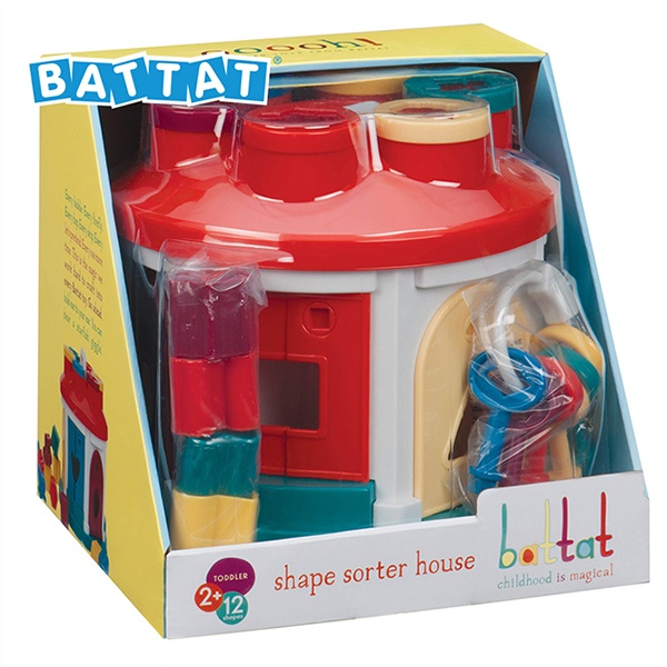 美國B.Toys小鎖匠煙囪屋(霓虹) 形狀顏色配對,手眼協調,美國B.Toys,科育,兒童教具,蝦皮