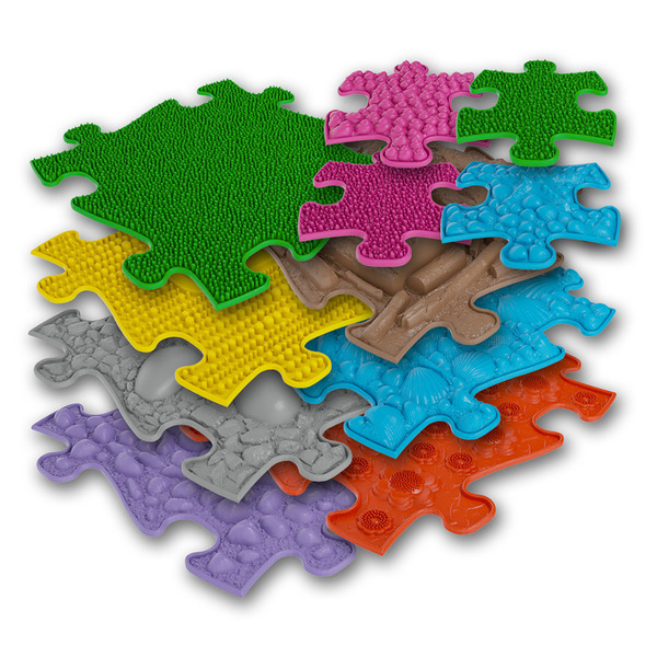 MUFFIK 觸覺探索步道-基礎 拼圖型地墊, 幼兒觸覺地墊, 觸覺感官發展, 感統遊戲墊, 感統訓練器材, 職能治療推薦, 平衡發展玩具, 感官探索, 兒童體能訓練, MUFFIK地墊