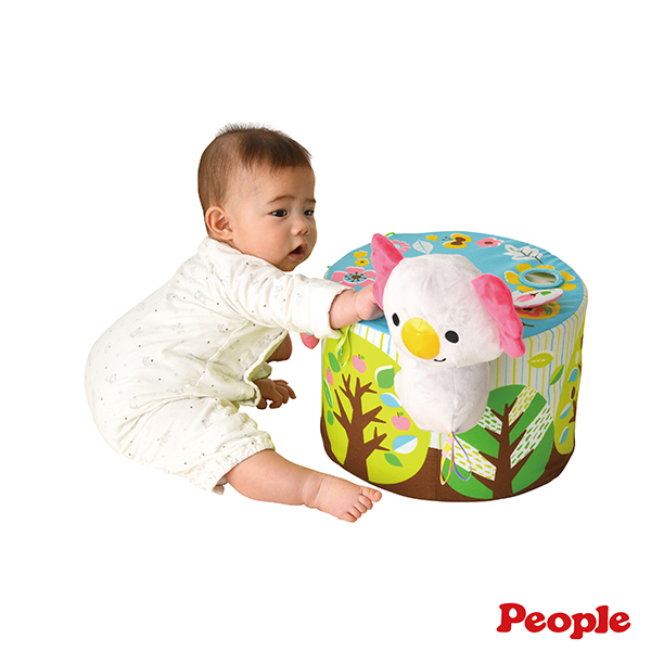 日本People 全身運動圓柱遊戲椅(附無尾熊玩偶) 嬰兒遊戲椅, 感官發展玩具, 幼兒運動玩具, 爬行訓練椅, 0-2歲寶寶玩具, 幼兒五感發展, 全身運動椅, 感統訓練, 兒童體能發展, 無尾熊音樂玩具