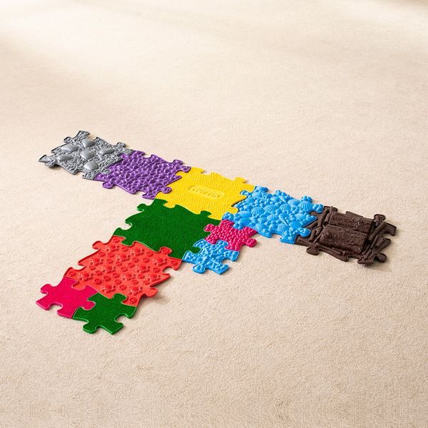 MUFFIK 觸覺探索步道-基礎 拼圖型地墊, 幼兒觸覺地墊, 觸覺感官發展, 感統遊戲墊, 感統訓練器材, 職能治療推薦, 平衡發展玩具, 感官探索, 兒童體能訓練, MUFFIK地墊