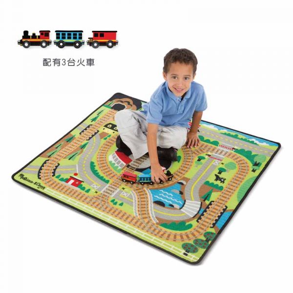 美國Melissa & Doug火車嘟嘟遊戲墊組 遊戲墊,火車,情境扮演,Melissa & Doug,博客來,華森葳,火車遊戲墊