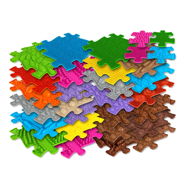 MUFFIK 觸覺探索步道-皇家 拼圖型地墊, 幼兒觸覺地墊, 觸覺感官發展, 感統遊戲墊, 感統訓練器材, 職能治療推薦, 平衡發展玩具, 感官探索, 兒童體能訓練, MUFFIK地墊