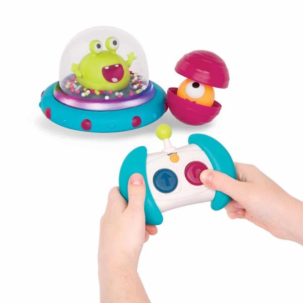 美國B.toys 迴轉遙控車-呱呱撞火星(顏色隨機出貨) 美國B.toys,迴轉遙控車,呱呱撞火星,幼兒遙控車,聲光效果刺激