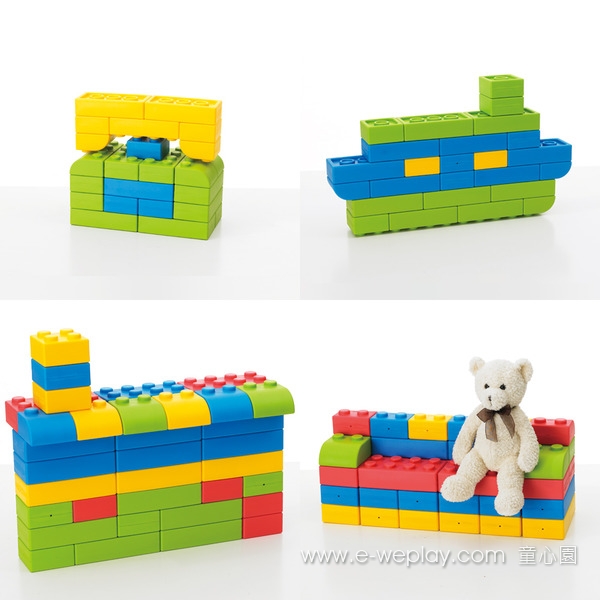 巧巧大積木-64件 大積木,軟性積木,無毒積木