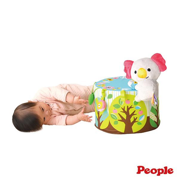 日本People 全身運動圓柱遊戲椅(附無尾熊玩偶) 嬰兒遊戲椅, 感官發展玩具, 幼兒運動玩具, 爬行訓練椅, 0-2歲寶寶玩具, 幼兒五感發展, 全身運動椅, 感統訓練, 兒童體能發展, 無尾熊音樂玩具