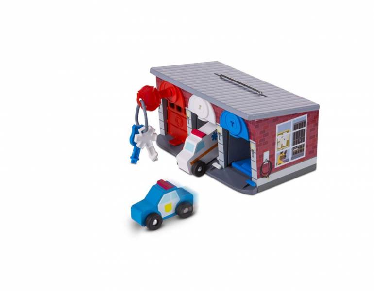 美國Melissa & Doug 車輛對應開鎖 開鎖,顏色配對,車庫,Melissa & Doug