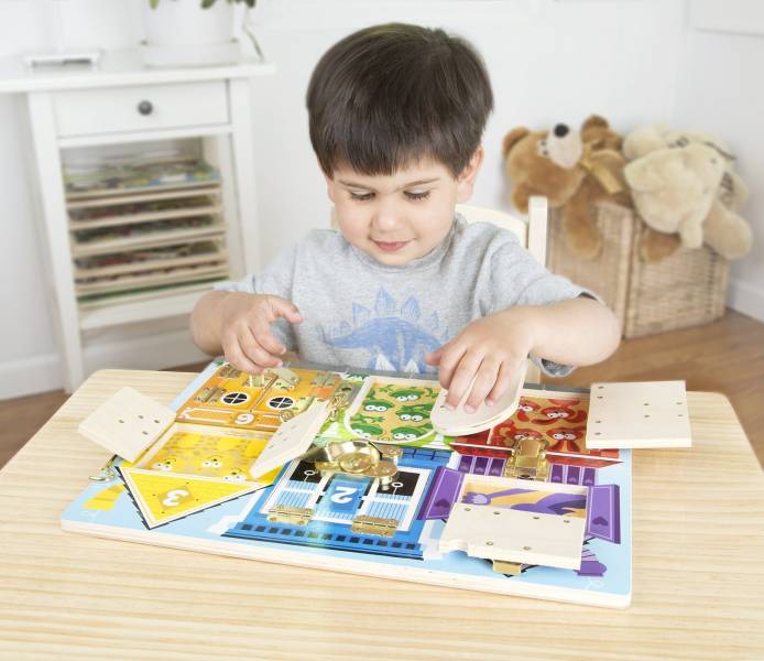 美國 Melissa & Doug生活技能-開鎖 Melissa & Doug,生活技能,開鎖,上和勤,教具廠商,育心幼教社