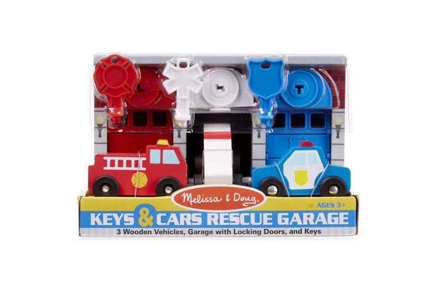 美國Melissa & Doug 車輛對應開鎖 開鎖,顏色配對,車庫,Melissa & Doug