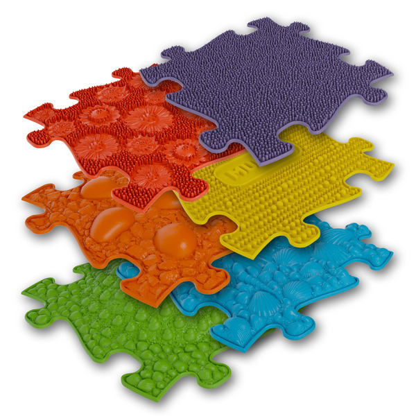 MUFFIK 觸覺探索步道-柔軟 拼圖型地墊, 幼兒觸覺地墊, 觸覺感官發展, 感統遊戲墊, 感統訓練器材, 職能治療推薦, 平衡發展玩具, 感官探索, 兒童體能訓練, MUFFIK地墊