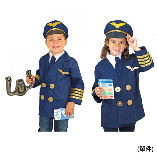 美國Melissa ＆ Doug飛機機長（單件） Melissa ＆ Doug,角色扮演,教具,博客來,飛機機長,博客來
