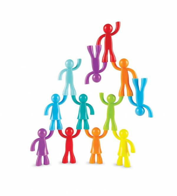 美國Learning Resources彩色建築工人 建築工人玩具,顏色分類遊戲,兒童計數學習,幼兒手部肌肉訓練,拼插堆疊,學前教育,創意學習玩具,數學概念發展,親子互動,感覺統合