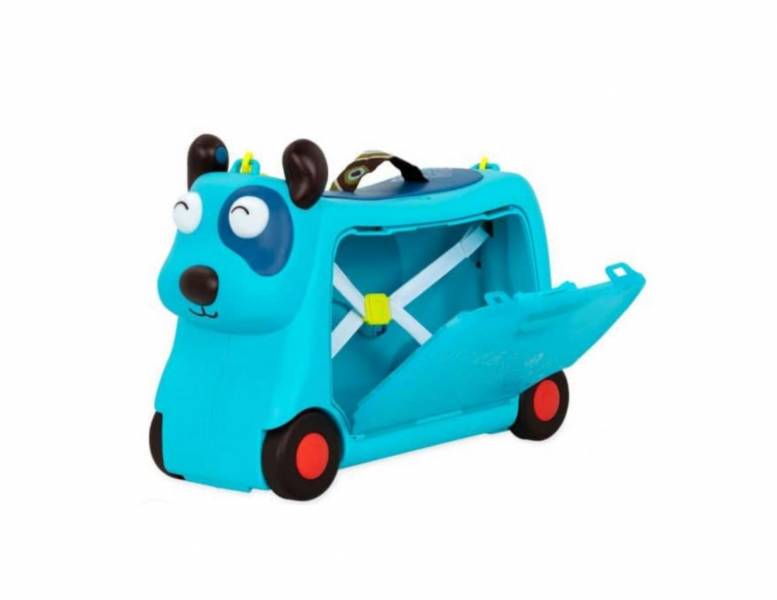 美國B.Toys 小獵犬沃菲行李箱 美國B.Toys,兒童行李箱,可坐行李箱,博客來,科育,感覺統合,幼兒教具