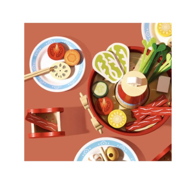 Classic World 紫禁祥雲火鍋 Classic World 火鍋組, 兒童火鍋玩具, 飲食文化學習, 木製扮家家酒, 火鍋角色扮演, 幼兒餐桌遊戲, 食育玩具, 故宮聯名玩具, 兒童角色扮演, 廚房玩具