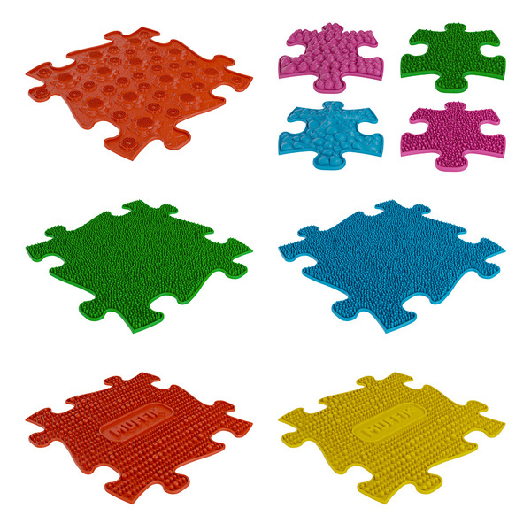 MUFFIK 觸覺探索步道-皇家 拼圖型地墊, 幼兒觸覺地墊, 觸覺感官發展, 感統遊戲墊, 感統訓練器材, 職能治療推薦, 平衡發展玩具, 感官探索, 兒童體能訓練, MUFFIK地墊