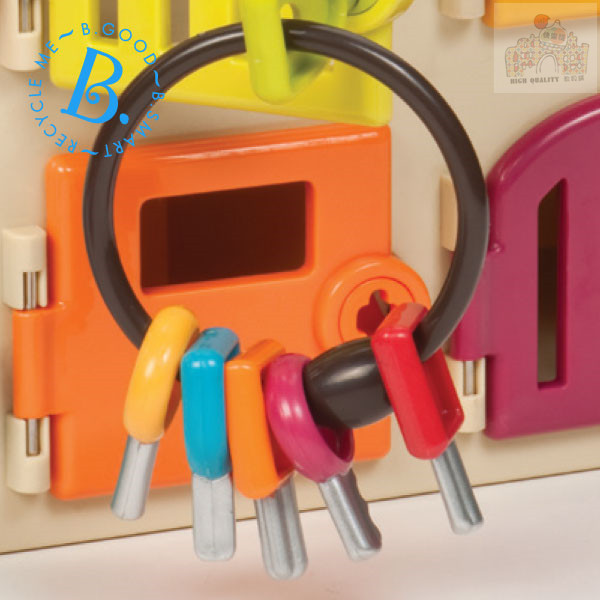 美國B.Toys可麗特寵物診所(橘色本體) 寵物診所,幼兒教具,配對鎖匙,B.TOYS,兒童教具,科育