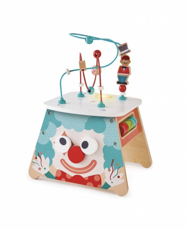 Hape多功能小丑馬戲團繞珠台 精細動作,空間認知,積木串珠