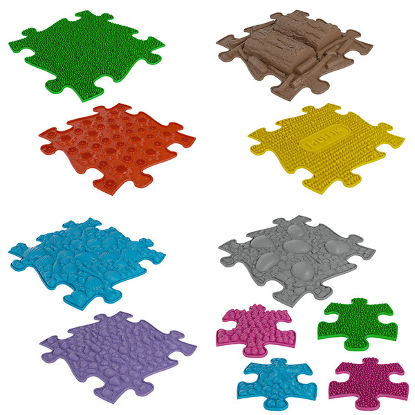 MUFFIK 觸覺探索步道-基礎 拼圖型地墊, 幼兒觸覺地墊, 觸覺感官發展, 感統遊戲墊, 感統訓練器材, 職能治療推薦, 平衡發展玩具, 感官探索, 兒童體能訓練, MUFFIK地墊