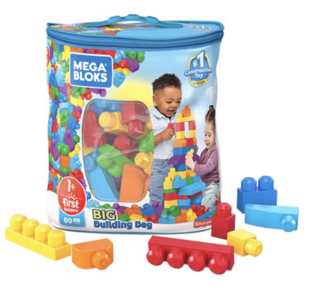 MEGA BLOKS費雪美高積木80片積木袋 (2色選擇) 