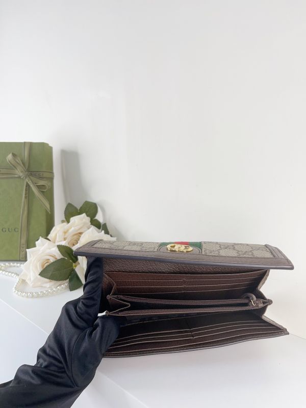 【分期0利率】GUCCI OPHIDIA 織帶扣式信封長夾 【9成新】 