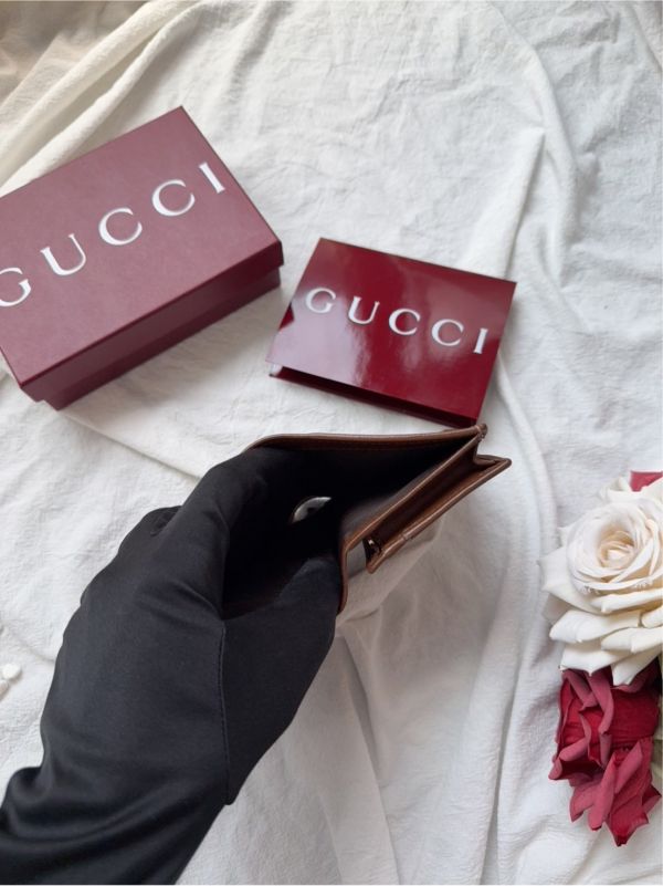 【分期0利率】GUCCI1955 馬銜扣老花4卡零錢短夾【99成新】 