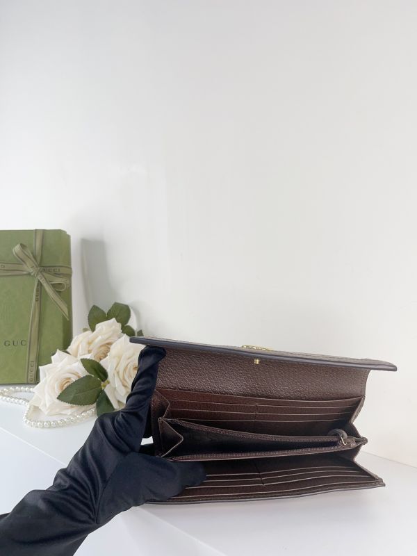 【分期0利率】GUCCI OPHIDIA 織帶扣式信封長夾 【9成新】 