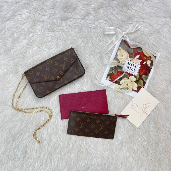 【12期0利率】 LV LV Félicie Pochette 舊款老花三合一 (非絨布內裡)【95成新】 