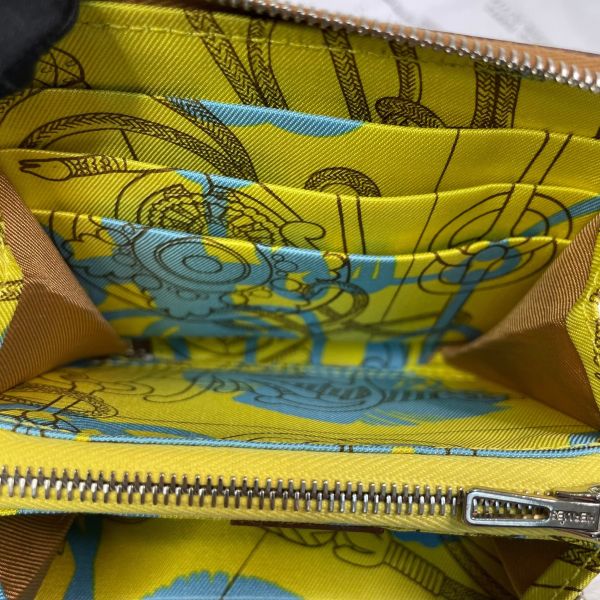 【9.9成新】【12期0利率】SILK`IN COMPACT絲巾零錢包 焦糖色 