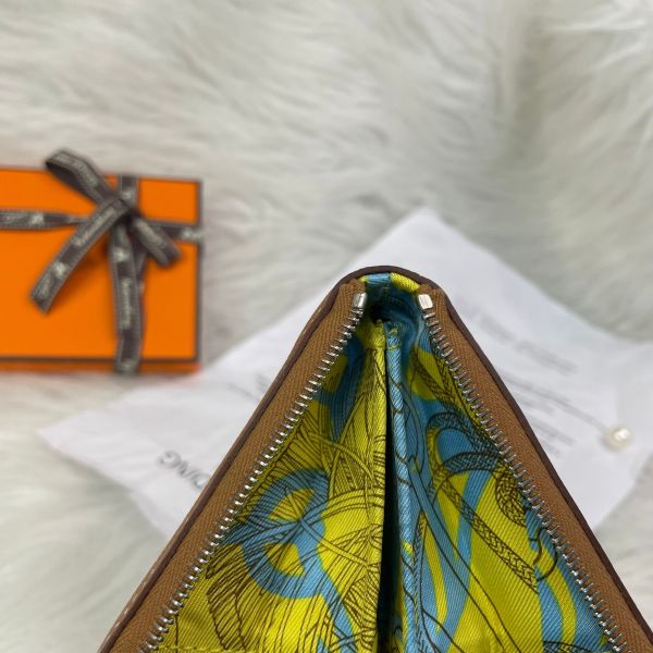 【9.9成新】【12期0利率】SILK`IN COMPACT絲巾零錢包 焦糖色 