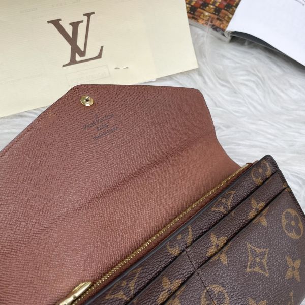 【12期0利率】 LV經典Monogram帆布Sarah長夾【9成新】 