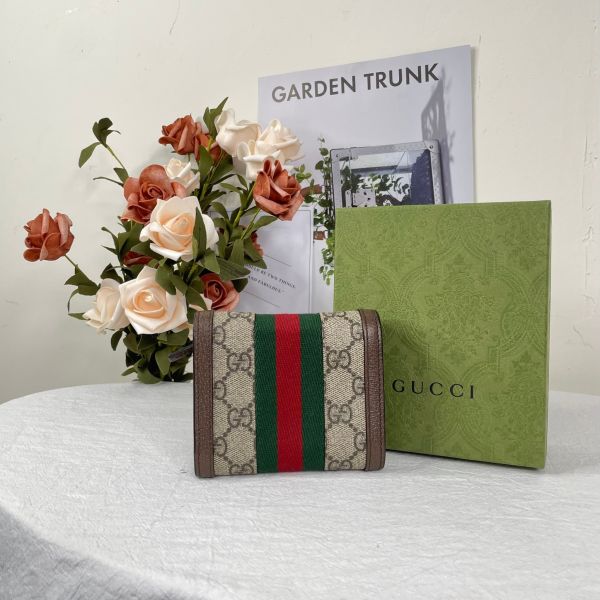 【12期0利率】GUCCI Ophidia 三折拉鍊短夾【9成新】 
