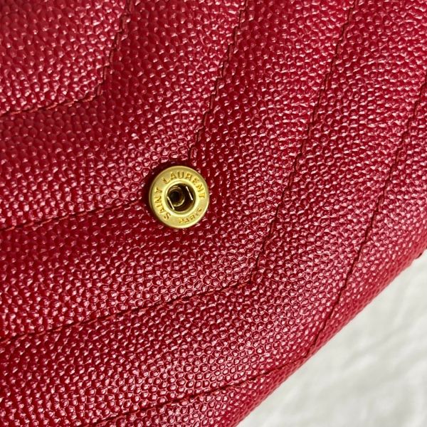 【分期0利率】YSL 粒面壓紋小型信封錢包【未使用閒置品】 