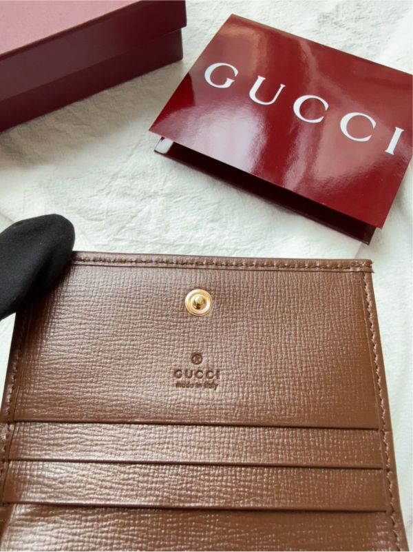 【分期0利率】GUCCI1955 馬銜扣老花4卡零錢短夾【99成新】 