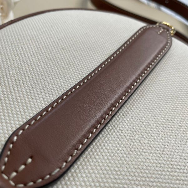 【12期0利率】BURBERRY Louise 徽標圖案棉質圓餅包 