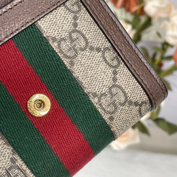 【12期0利率】GUCCI Ophidia 三折拉鍊短夾【9成新】 