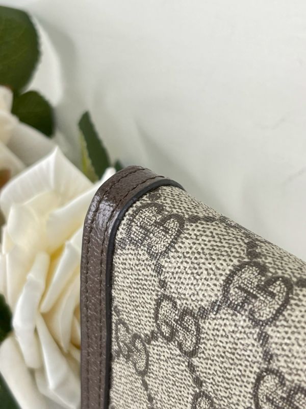 【分期0利率】GUCCI OPHIDIA 織帶扣式信封長夾 【9成新】 