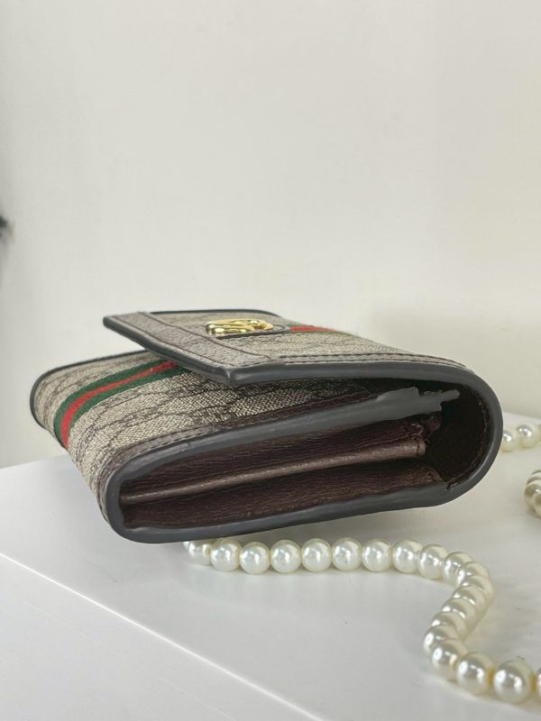 【分期0利率】GUCCI OPHIDIA 織帶扣式信封長夾 【9成新】 